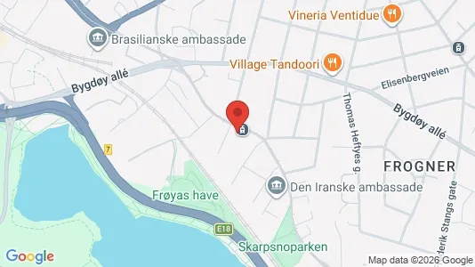 Apartments for rent i Oslo Frogner - kort over placeringen