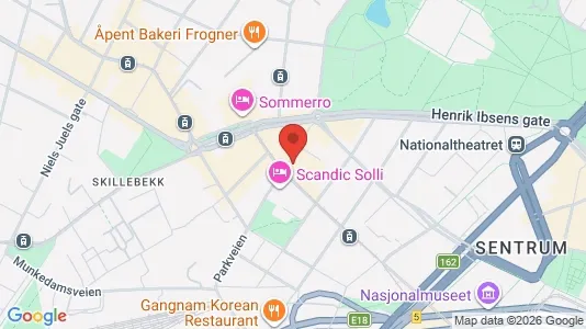 Rooms for rent i Oslo Frogner - kort over placeringen