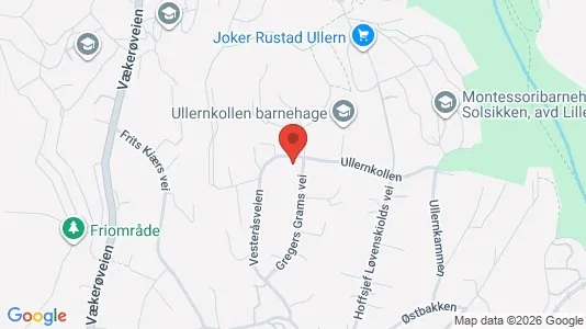 Rooms for rent i Oslo Ullern - kort over placeringen