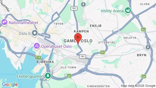 Houses for rent i Oslo Gamle Oslo - kort over placeringen