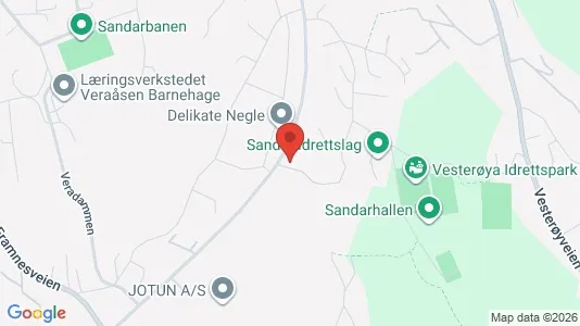 Rooms for rent i Sandefjord - kort over placeringen