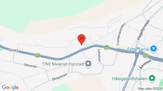 Apartments for rent i Harstad - kort over placeringen
