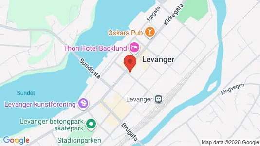 Apartments for rent i Levanger - kort over placeringen