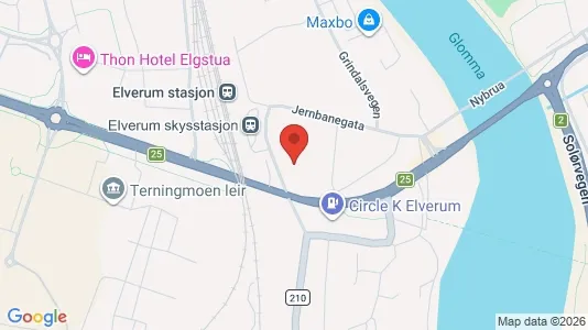 Apartments for rent i Elverum - kort over placeringen