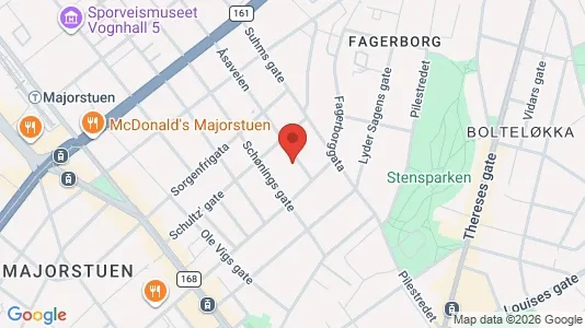 Rooms for rent i Oslo Frogner - kort over placeringen