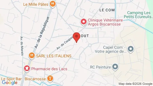 Apartments for rent i Mont-de-Marsan - kort over placeringen