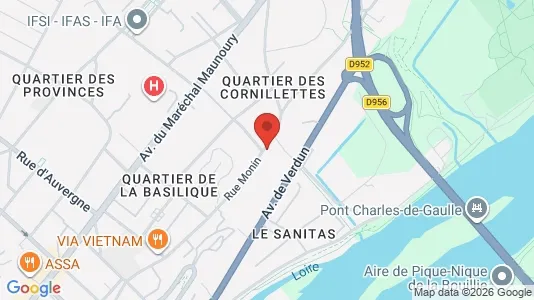 Apartments for rent i Blois - kort over placeringen