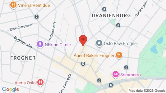 Apartments for rent i Oslo Frogner - kort over placeringen