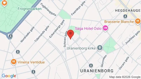 Apartments for rent i Oslo Frogner - kort over placeringen