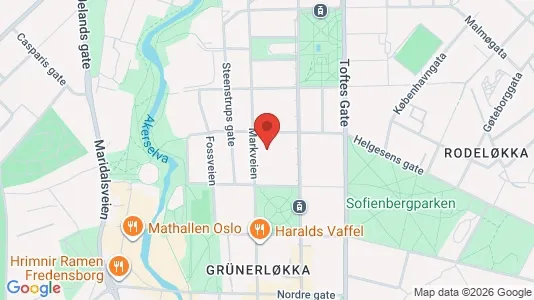 Apartments for rent i Oslo Grünerløkka - kort over placeringen
