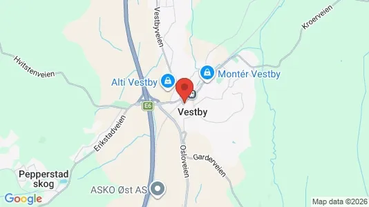 Houses for rent i Vestby - kort over placeringen