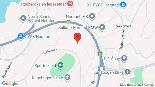 Apartments for rent i Harstad - kort over placeringen