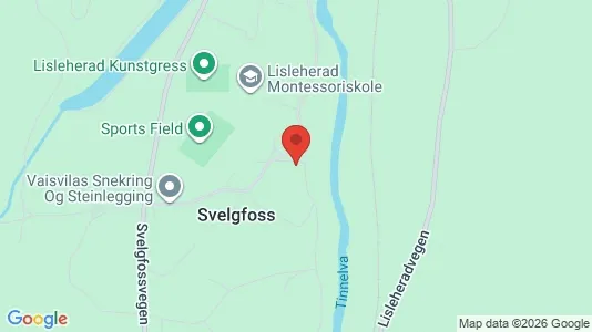 Rooms for rent i Notodden - kort over placeringen