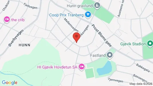 Apartments for rent i Gjøvik - kort over placeringen