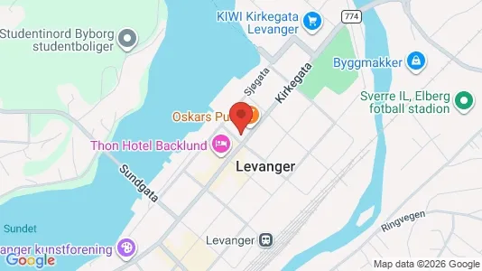 Apartments for rent i Levanger - kort over placeringen