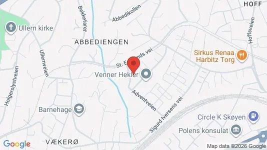 Apartments for rent i Oslo Ullern - kort over placeringen