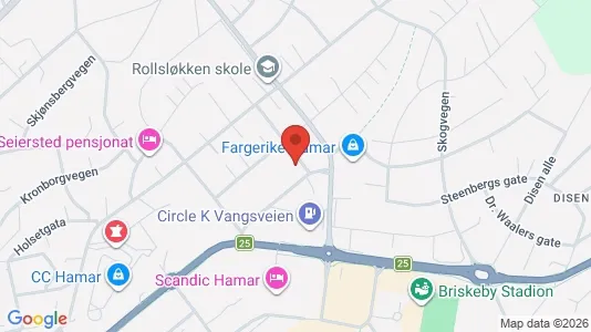 Rooms for rent i Hamar - kort over placeringen