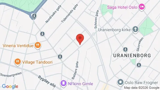 Apartments for rent i Oslo Frogner - kort over placeringen