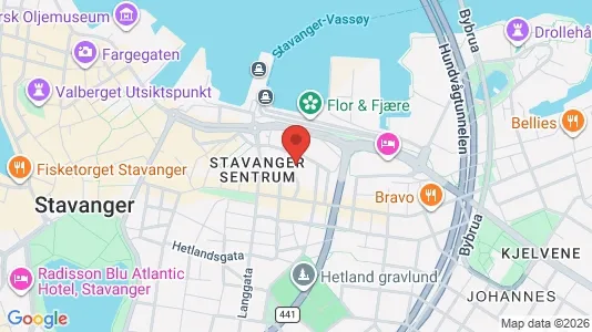Rooms for rent i Stavanger - kort over placeringen