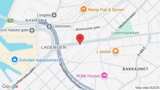 Apartments for rent i Trondheim Østbyen - kort over placeringen