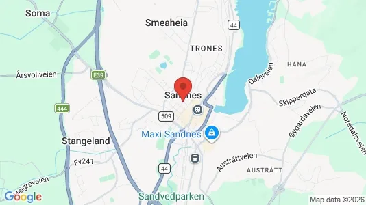 Apartments for rent i Sandnes - kort over placeringen