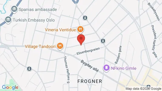 Apartments for rent i Oslo Frogner - kort over placeringen