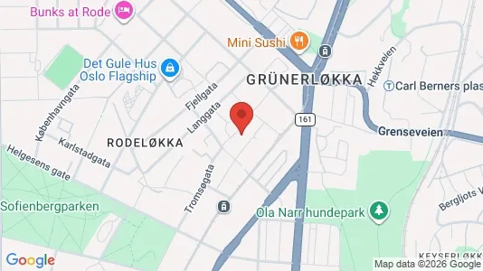 Rooms for rent i Oslo Grünerløkka - kort over placeringen