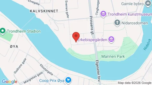 Rooms for rent i Trondheim Midtbyen - kort over placeringen