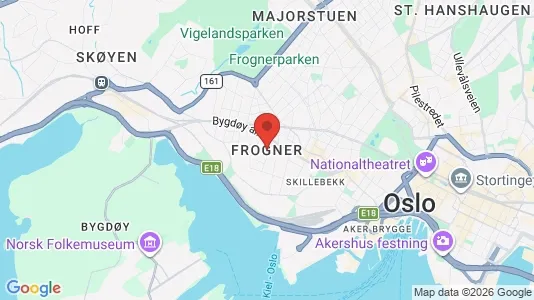 Apartments for rent i Oslo Frogner - kort over placeringen