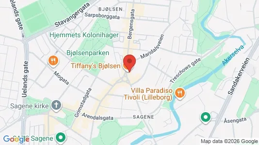 Apartments for rent i Oslo Sagene - kort over placeringen