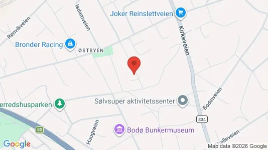 Rooms for rent i Bodø - kort over placeringen