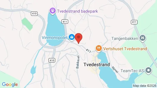 Apartments for rent i Tvedestrand - kort over placeringen