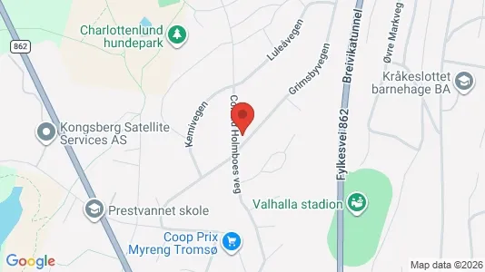 Apartments for rent i Tromsø - kort over placeringen