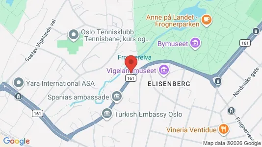 Apartments for rent i Oslo Frogner - kort over placeringen