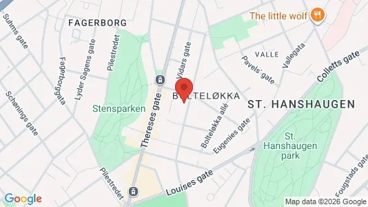 Rooms for rent i Oslo St. Hanshaugen - kort over placeringen