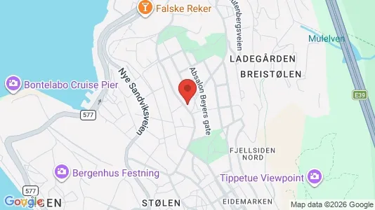 Apartments for rent i Bergen Bergenhus - kort over placeringen