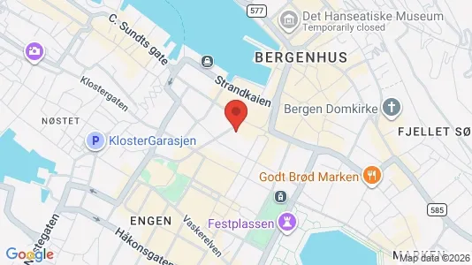 Apartments for rent i Bergen Bergenhus - kort over placeringen