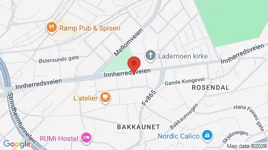 Apartments for rent i Trondheim Østbyen - kort over placeringen
