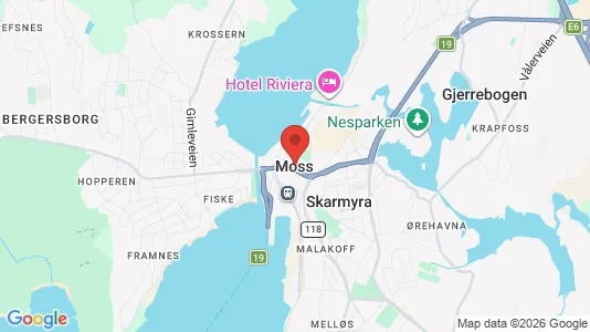 Houses for rent i Moss - kort over placeringen