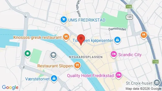 Rooms for rent i Fredrikstad - kort over placeringen