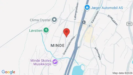 Rooms for rent i Bergen Årstad - kort over placeringen