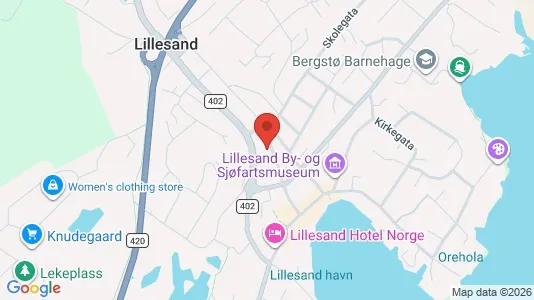 Apartments for rent i Lillesand - kort over placeringen