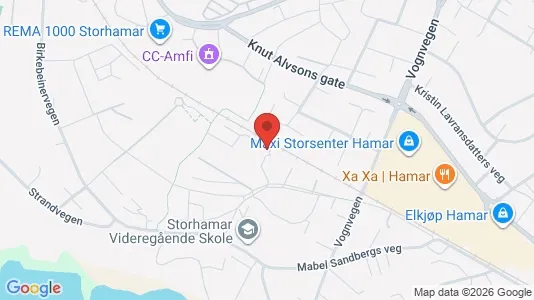 Apartments for rent i Hamar - kort over placeringen