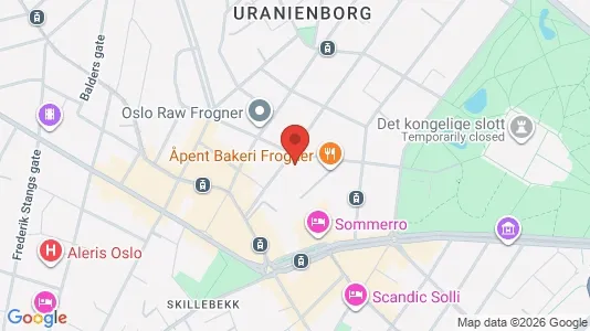 Apartments for rent i Oslo Frogner - kort over placeringen