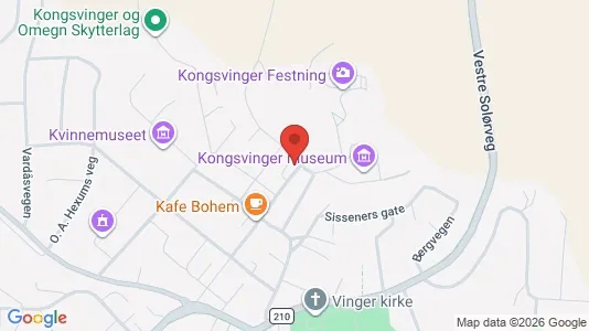 Rooms for rent i Kongsvinger - kort over placeringen