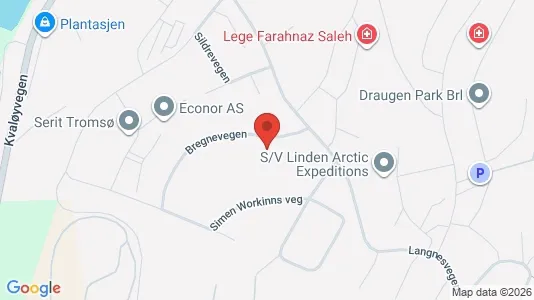 Apartments for rent i Tromsø - kort over placeringen