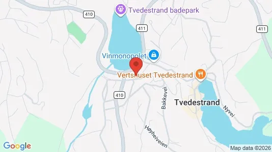 Apartments for rent i Tvedestrand - kort over placeringen