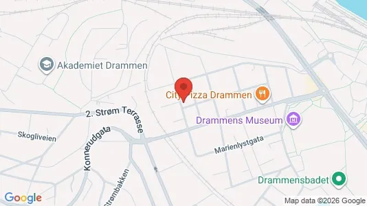 Rooms for rent i Drammen - kort over placeringen