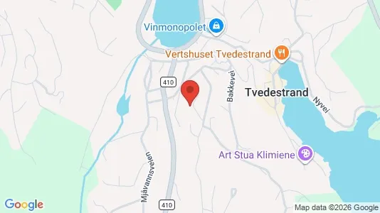 Apartments for rent i Tvedestrand - kort over placeringen
