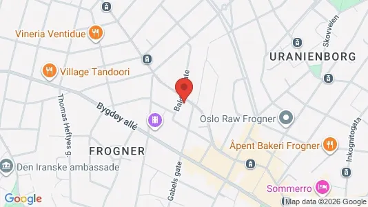 Apartments for rent i Oslo Frogner - kort over placeringen